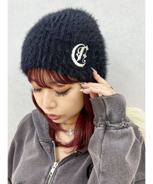 EVRIS（エヴリス）の「ワンポイントシャギーニットキャップ（ニットキャップ/ビーニー・レディース・ブラック/ホワイト・FREE）」の21枚目の写真