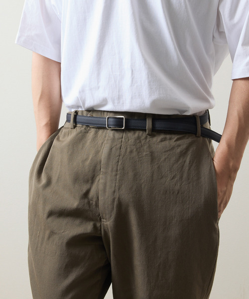 And A（アンドエー）の「ITTI イッチ / HERRIE W BUCKLE BELT - PM / DIPLO JP 牛革ナローレザーベルト / ITTI-GOODS-095-DJ-PM（ベルト・メンズ・ブラック・FREE）」の2枚目の写真