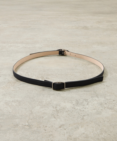 And A（アンドエー）の「ITTI イッチ / HERRIE W BUCKLE BELT - PM / DIPLO JP 牛革ナローレザーベルト / ITTI-GOODS-095-DJ-PM（ベルト・メンズ・ブラック・FREE）」の5枚目の写真