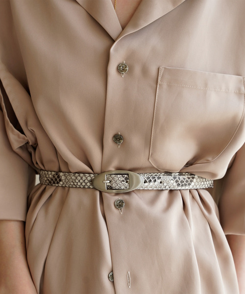 And A（アンドエー）の「ITTI イッチ / HERRIE W BUCKLE BELT - PM / DIPLO JP 牛革ナローレザーベルト / ITTI-GOODS-095-DJ-PM（ベルト・メンズ・ブラック・FREE）」の14枚目の写真