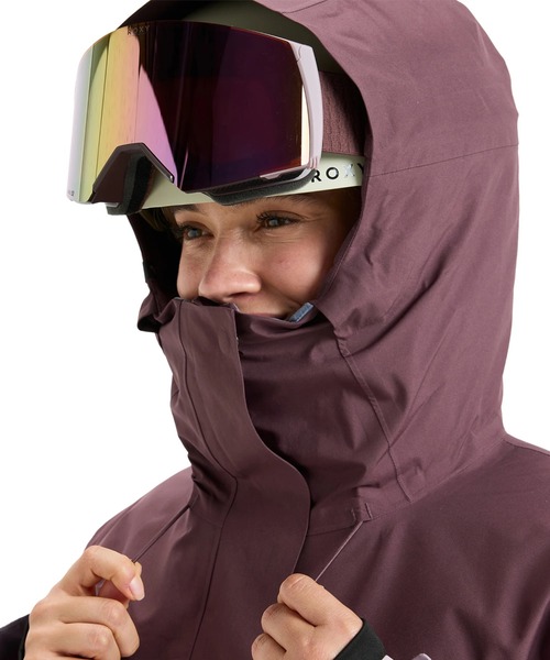 ROXY（ロキシー）の「GORE-TEX STORMDAY JK/ロキシースキースノーボードウェア(ゴアテックスジャケット)（マウンテンパーカー・レディース・ブラック/ライラック・SMALL/MEDIUM/LARGE/X-SMALL）」の8枚目の写真