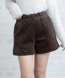 CLEAR BASIC | クルミボタンキルティングショートパンツ［大人 カジュアル フェミニン 着回し力抜群］≪AW新作≫(その他パンツ)