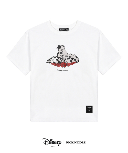 NICK&NICOLE(ニックアンドニコール)の「DISNEY ROSE CRUELLA PRINTING TOP_WHITE(Tシャツ/カットソー・レディース・その他・FREE)」の4枚目の写真