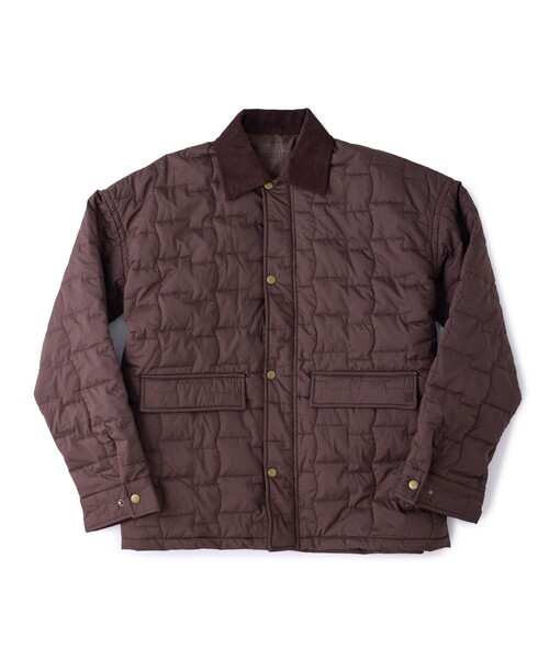 UNIVERSAL OVERALL(ユニバーサルオーバーオール)の「【UNIVERSAL OVERALL】for M FLAG QUIL TING JACKET(カバーオール・レディース・ブラック/グレー/ダークブラウン・M/L/XL)」の3枚目の写真