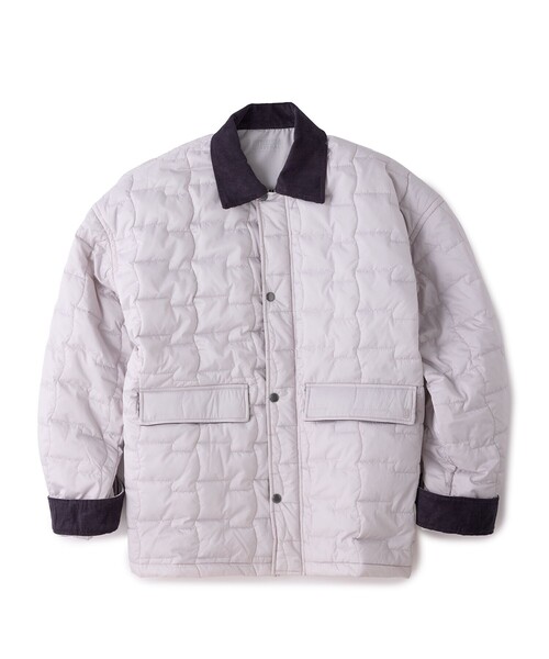 UNIVERSAL OVERALL(ユニバーサルオーバーオール)の「【UNIVERSAL OVERALL】for M FLAG QUIL TING JACKET(カバーオール・レディース・ブラック/グレー/ダークブラウン・M/L/XL)」の2枚目の写真