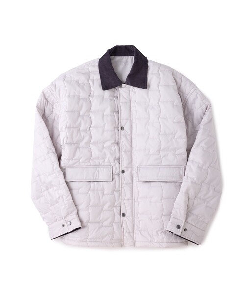 UNIVERSAL OVERALL(ユニバーサルオーバーオール)の「【UNIVERSAL OVERALL】for M FLAG QUIL TING JACKET(カバーオール・レディース・ブラック/グレー/ダークブラウン・M/L/XL)」の4枚目の写真