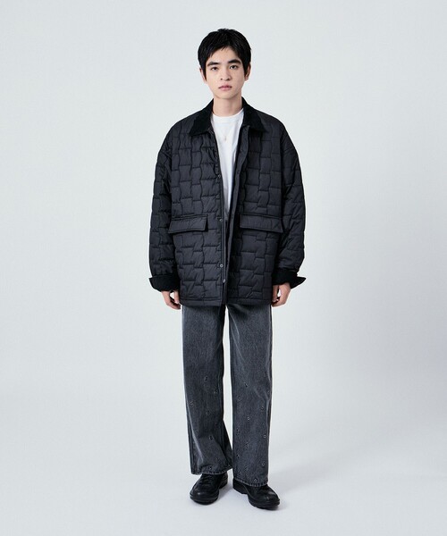 UNIVERSAL OVERALL(ユニバーサルオーバーオール)の「【UNIVERSAL OVERALL】for M FLAG QUIL TING JACKET(カバーオール・レディース・ブラック/グレー/ダークブラウン・M/L/XL)」の12枚目の写真