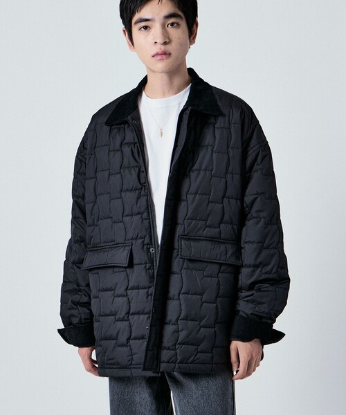 UNIVERSAL OVERALL(ユニバーサルオーバーオール)の「【UNIVERSAL OVERALL】for M FLAG QUIL TING JACKET(カバーオール・レディース・ブラック/グレー/ダークブラウン・M/L/XL)」の13枚目の写真