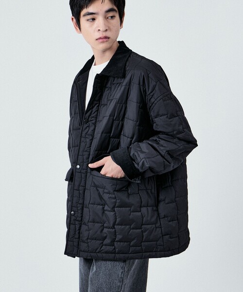 UNIVERSAL OVERALL(ユニバーサルオーバーオール)の「【UNIVERSAL OVERALL】for M FLAG QUIL TING JACKET(カバーオール・レディース・ブラック/グレー/ダークブラウン・M/L/XL)」の14枚目の写真