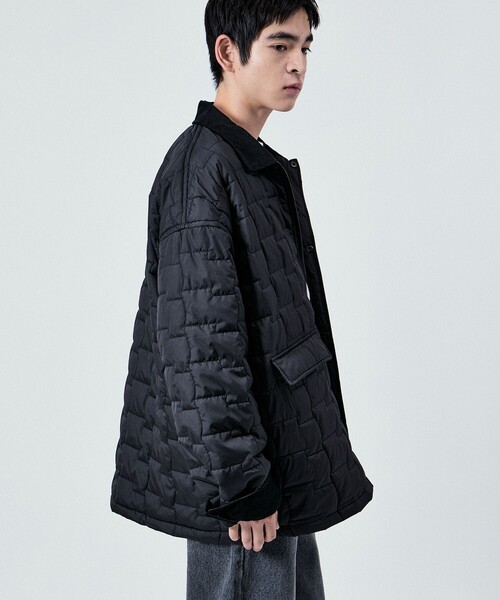 UNIVERSAL OVERALL(ユニバーサルオーバーオール)の「【UNIVERSAL OVERALL】for M FLAG QUIL TING JACKET(カバーオール・レディース・ブラック/グレー/ダークブラウン・M/L/XL)」の15枚目の写真