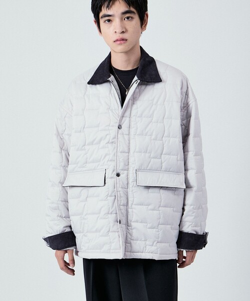 UNIVERSAL OVERALL(ユニバーサルオーバーオール)の「【UNIVERSAL OVERALL】for M FLAG QUIL TING JACKET(カバーオール・レディース・ブラック/グレー/ダークブラウン・M/L/XL)」の18枚目の写真