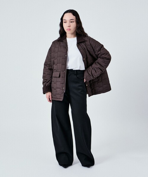 UNIVERSAL OVERALL(ユニバーサルオーバーオール)の「【UNIVERSAL OVERALL】for M FLAG QUIL TING JACKET(カバーオール・レディース・ブラック/グレー/ダークブラウン・M/L/XL)」の19枚目の写真