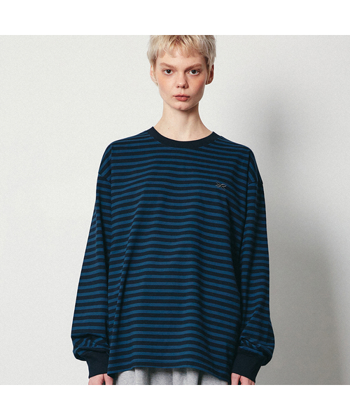 GAKKAI UNIONS(ガッカイユニオンズ)の「20S ストライプロングスリーブネイビー(Tシャツ/カットソー・レディース・その他・MEDIUM/LARGE/X-LARGE)」の1枚目の写真