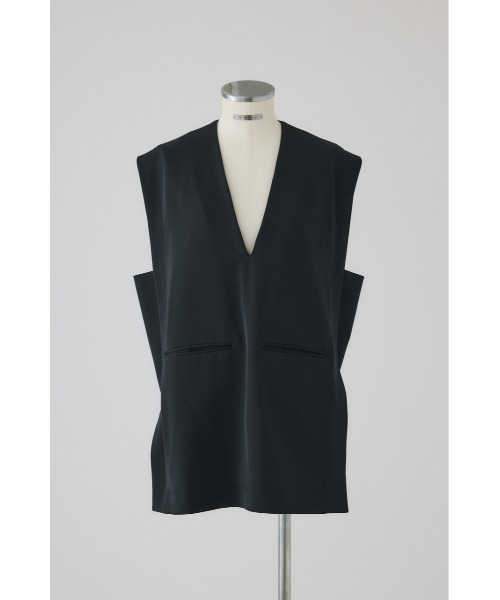 RIM.ARKリムアーク ハイネック ニットベスト ノースリーブ 黒 ブラック RIM.ARK（リムアーク）の「Classical knit vest クラシカルニット