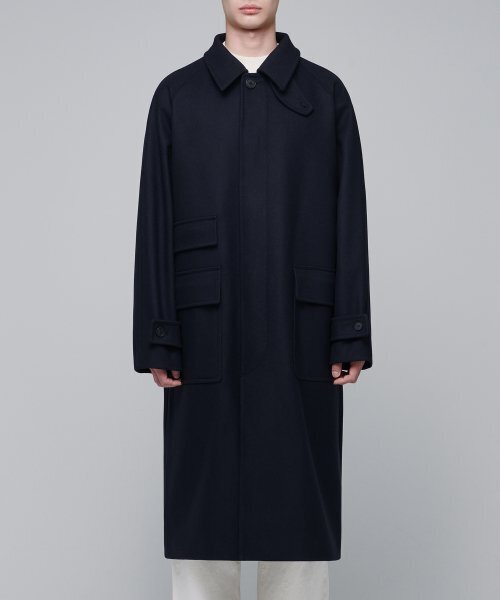 MUSINSA STANDARD（ムシンサスタンダード）の「MTR オーバーサイズ バルマカンコート [ネイビー]（チェスターコート・メンズ・その他・MEDIUM/LARGE/X-LARGE/XX-LARGE）」の5枚目の写真