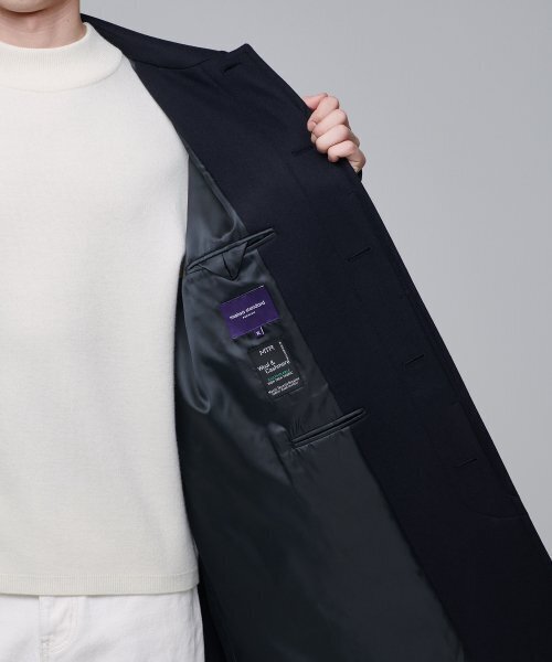 MUSINSA STANDARD（ムシンサスタンダード）の「MTR オーバーサイズ バルマカンコート [ネイビー]（チェスターコート・メンズ・その他・MEDIUM/LARGE/X-LARGE/XX-LARGE）」の18枚目の写真