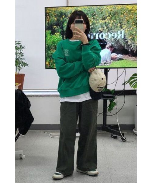 THE GREEN LAB（ザグリーンラボ）の「エッセンシャル刺繍スウェットシャツ[グリーン]（スウェット・メンズ・その他・SMALL/LARGE）」の20枚目の写真