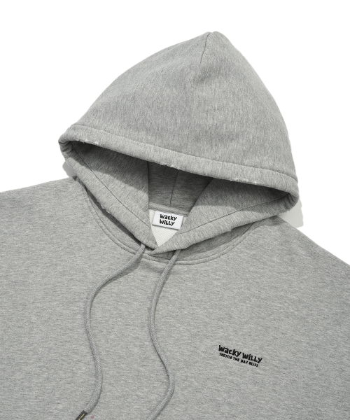 Wacky WiLLy(ワッキーウィリー)の「タイポロゴ グランジ フードスウェット グレー(パーカー・レディース・その他・SMALL/MEDIUM/LARGE/X-LARGE)」の4枚目の写真