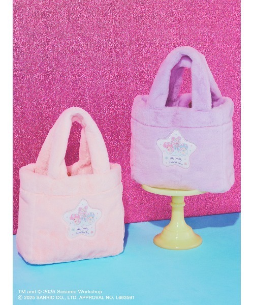 sanrio(サンリオ)の「【アビー×リトルツインスターズ】ファーバッグ(トートバッグ・レディース・ライトピンク/ラベンダー・F)」の13枚目の写真
