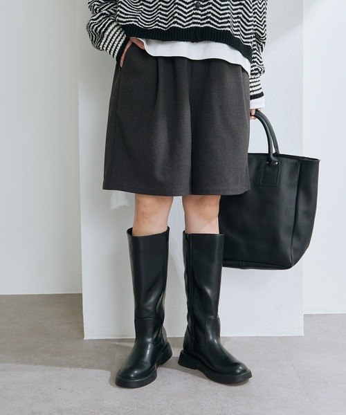 PUAL CE CIN（ピュアルセシン）の「起毛ハーフパンツ（その他パンツ・レディース・チャコール・FREE）」の4枚目の写真