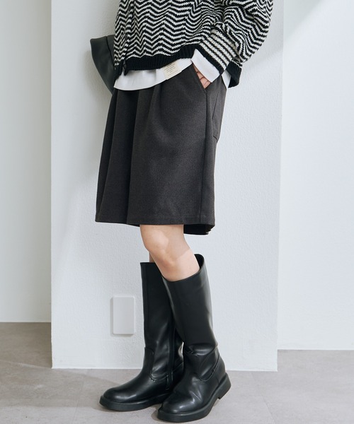 PUAL CE CIN（ピュアルセシン）の「起毛ハーフパンツ（その他パンツ・レディース・チャコール・FREE）」の5枚目の写真