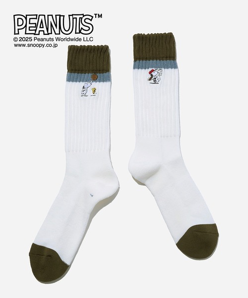 CHICSTOCKS（シックストックス）の「SNOOPY×CHICSTOCKS［スポーツ］（ソックス/靴下・メンズ・ネイビー/オフホワイト/チャコールグレー・SMALL/LARGE）」の6枚目の写真