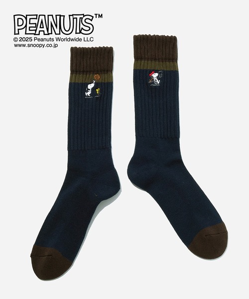 CHICSTOCKS（シックストックス）の「SNOOPY×CHICSTOCKS［スポーツ］（ソックス/靴下・メンズ・ネイビー/オフホワイト/チャコールグレー・SMALL/LARGE）」の7枚目の写真