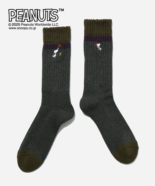 CHICSTOCKS（シックストックス）の「SNOOPY×CHICSTOCKS［スポーツ］（ソックス/靴下・メンズ・ネイビー/オフホワイト/チャコールグレー・SMALL/LARGE）」の8枚目の写真