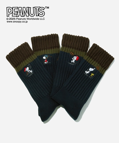 CHICSTOCKS（シックストックス）の「SNOOPY×CHICSTOCKS［スポーツ］（ソックス/靴下・メンズ・ネイビー/オフホワイト/チャコールグレー・SMALL/LARGE）」の4枚目の写真