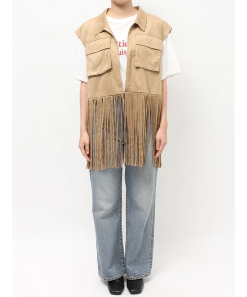 Ungrid(アングリッド)の「フェイクスウェードフリンジベスト(その他アウター・レディース・ベージュ・FREE)」の19枚目の写真