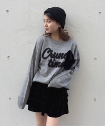 one way | ラメリボンロゴジャガードニット(ニット/セーター)