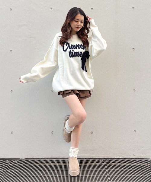 one way（ワンウェイ）の「ラメリボンロゴジャガードニット（ニット/セーター・レディース・ホワイト/グレー/ブルー/ネイビー/レッド・FREE）」の17枚目の写真