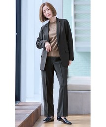 AOYAMA（アオヤマ）の「■1ボタンテーラードジャケット+ストレートパンツセット【セット販売】【裾上げ済】【WEB限定】（スーツセット）」