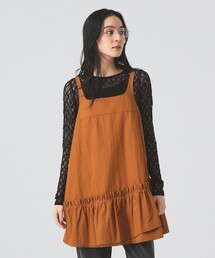 Ray BEAMS | アシメフリルヘム キャミ ワンピース(ワンピース)