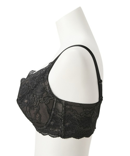 Nissen glamor(ニッセングラマー)の「【大きい胸】高嶺のフルカップブラジャー 脇高 dressy race(E70~H80)(ブラジャー・レディース・ブラック/スモークピンク・E70/E75/E80/F75/G65/G70/H70/F65/F70/F80/G75/H65/H80/H75/G80)」の22枚目の写真
