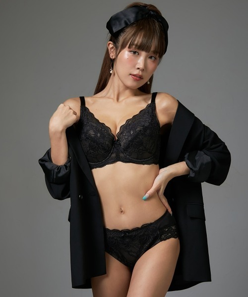 Nissen glamor(ニッセングラマー)の「【大きい胸】高嶺のフルカップブラジャー 脇高 dressy race(E70~H80)(ブラジャー・レディース・ブラック/スモークピンク・E70/E75/E80/F75/G65/G70/H70/F65/F70/F80/G75/H65/H80/H75/G80)」の12枚目の写真