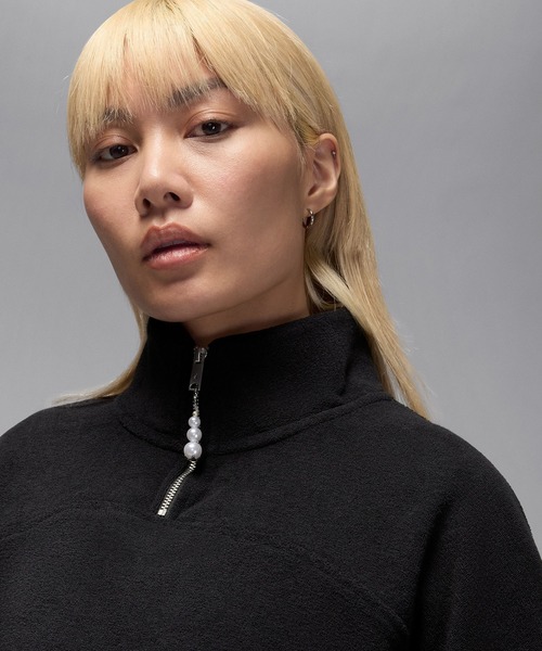 NIKE(ナイキ)の「NIKE WMNS AS W J FLT FLC QZ SSNL HV0327(スウェット・レディース・オフホワイト/ブラック・S)」の4枚目の写真