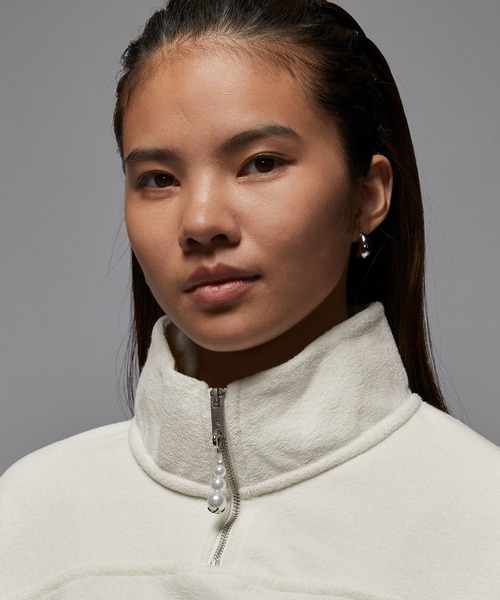 NIKE(ナイキ)の「NIKE WMNS AS W J FLT FLC QZ SSNL HV0327(スウェット・レディース・オフホワイト/ブラック・S)」の9枚目の写真
