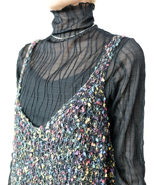 DOLLUPOOPS（ドールアップウップス）の「カラフルブークレニットベスト（ベスト・レディース・パープル/ブラック・FREE）」の16枚目の写真