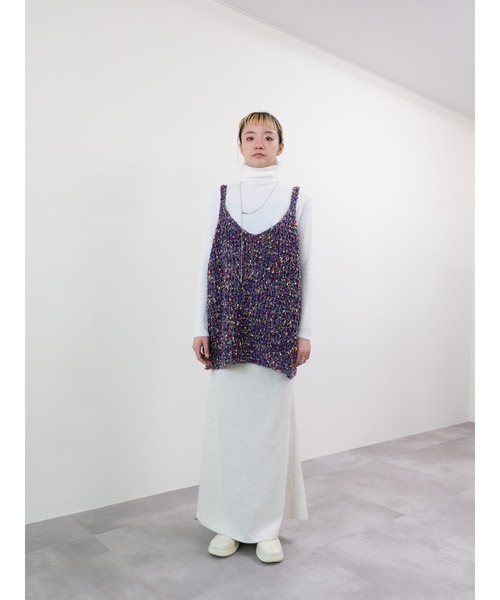 DOLLUPOOPS（ドールアップウップス）の「カラフルブークレニットベスト（ベスト・レディース・パープル/ブラック・FREE）」の5枚目の写真