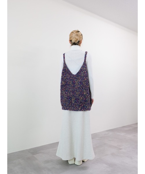 DOLLUPOOPS（ドールアップウップス）の「カラフルブークレニットベスト（ベスト・レディース・パープル/ブラック・FREE）」の3枚目の写真