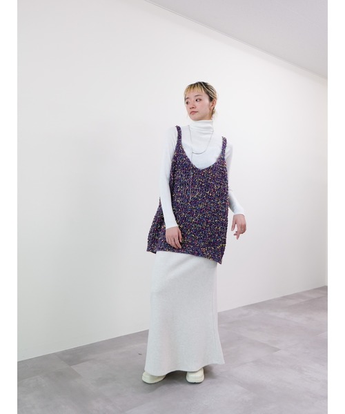 DOLLUPOOPS（ドールアップウップス）の「カラフルブークレニットベスト（ベスト・レディース・パープル/ブラック・FREE）」の12枚目の写真