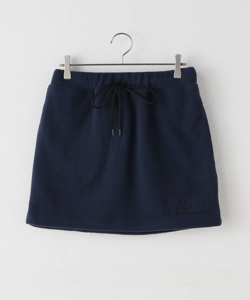 JOURNAL STANDARD（ジャーナルスタンダード）の「フリースミニスカート（スカート・レディース・ブラウン/ネイビー・FREE）」の2枚目の写真