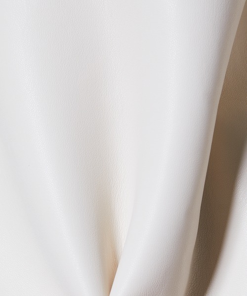 DOUBLE STANDARD CLOTHING（ダブルスタンダードクロージング）の「レザーダンボール パーカージャケット（ブルゾン・レディース・モカ/アイボリー・36/38）」の10枚目の写真