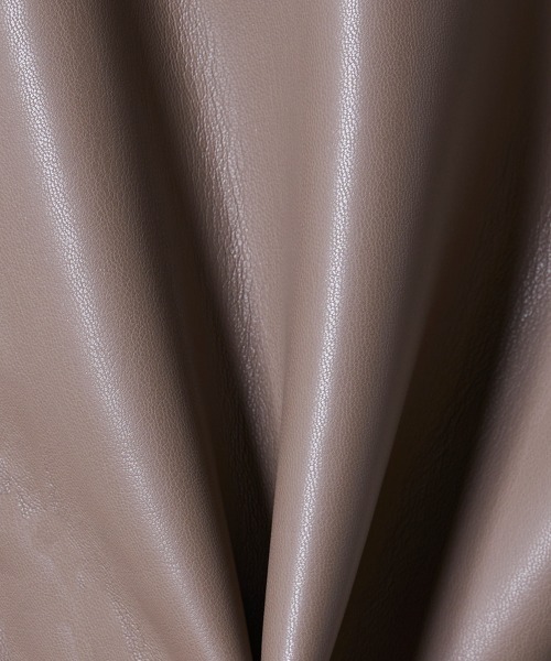 DOUBLE STANDARD CLOTHING（ダブルスタンダードクロージング）の「レザーダンボール パーカージャケット（ブルゾン・レディース・モカ/アイボリー・36/38）」の9枚目の写真