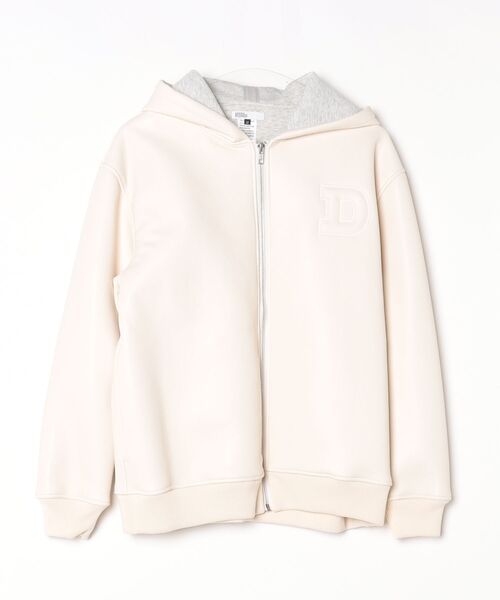 DOUBLE STANDARD CLOTHING（ダブルスタンダードクロージング）の「レザーダンボール パーカージャケット（ブルゾン・レディース・モカ/アイボリー・36/38）」の20枚目の写真