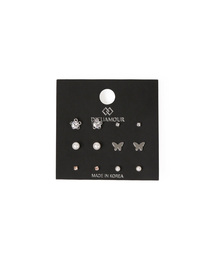 DIEUAMOUR（ディユーアモール）の「[12PACK] Flower Butterfly Pearl Daily Earring Set（ピアス（両耳用））」