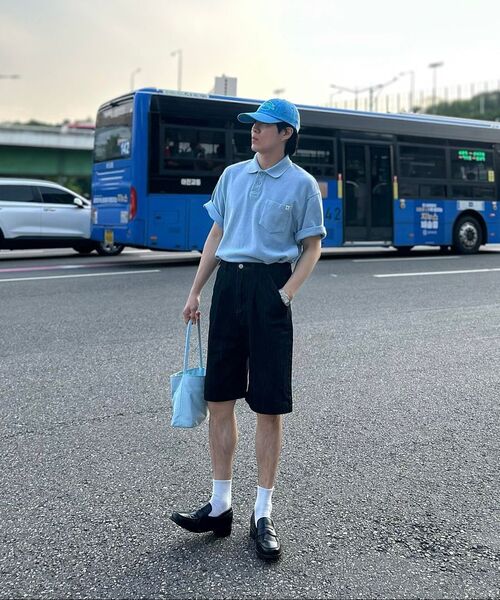 COVERNAT(カバーナット)の「ダイイングポロTシャツブルー(Tシャツ/カットソー・レディース・その他・SMALL/MEDIUM/LARGE/X-LARGE)」の4枚目の写真