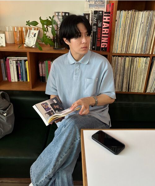 COVERNAT(カバーナット)の「ダイイングポロTシャツブルー(Tシャツ/カットソー・レディース・その他・SMALL/MEDIUM/LARGE/X-LARGE)」の6枚目の写真