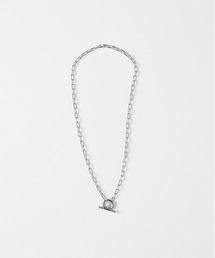 Right-on（ライトオン）の「【Right-on Basic】ショート チェーンネックレス (モダンデザイン / Tバー留め / 鏡面仕上げ / 洗練された存在感)（ネックレス）」